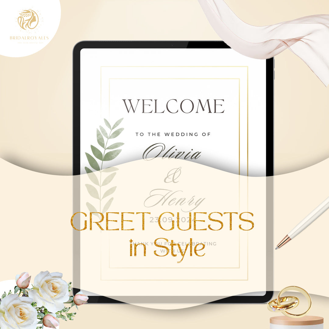 Luxury Digital Wedding Planner Bundle – Editable Planner, Vows, QR Invitations, Welcome Sign & Seating Chart