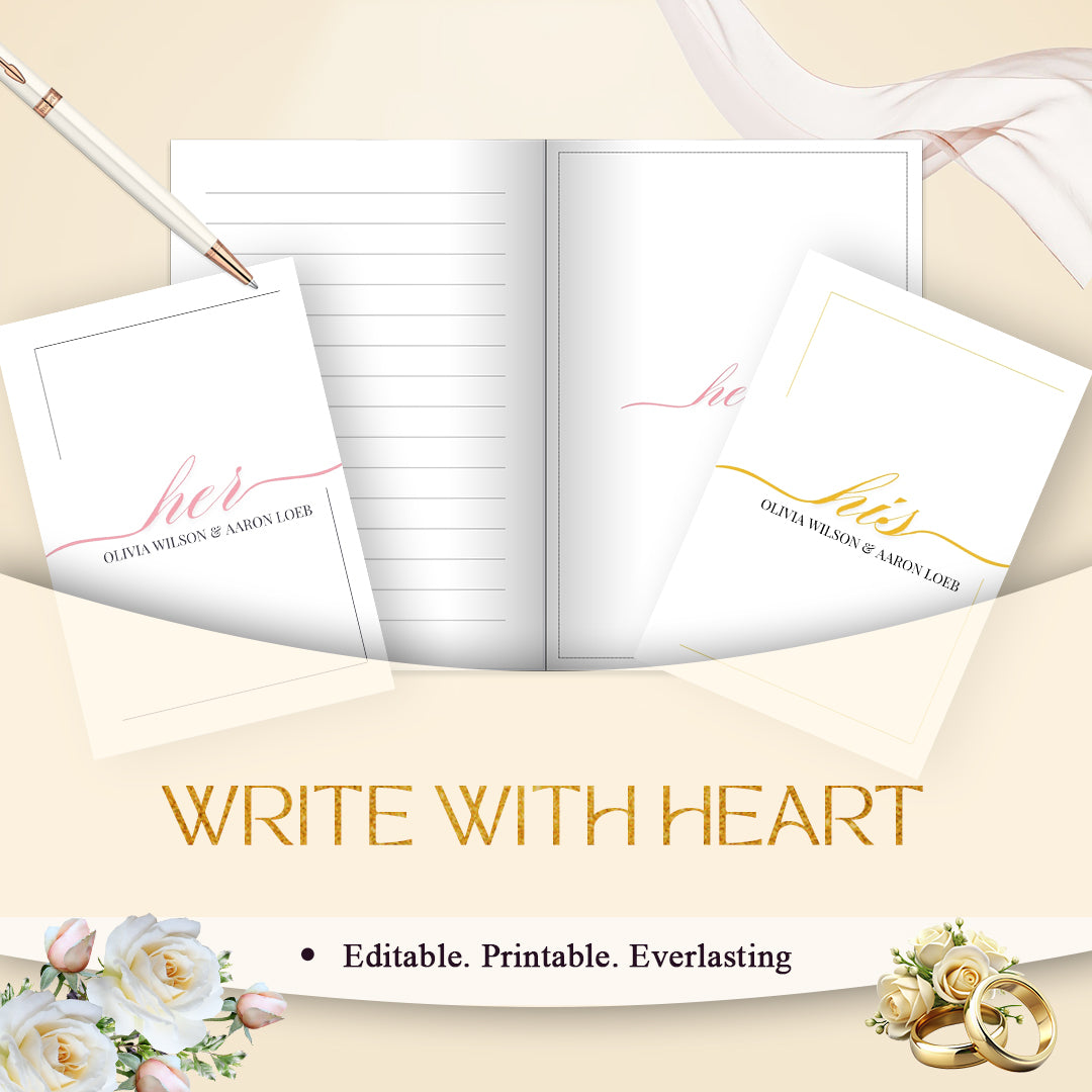 4-in-1 Starter Elegance Kit – Editable Wedding Planning Essentials | Vow Books, QR Invitation, Welcome Sign, Digital Planner PDF + Canva