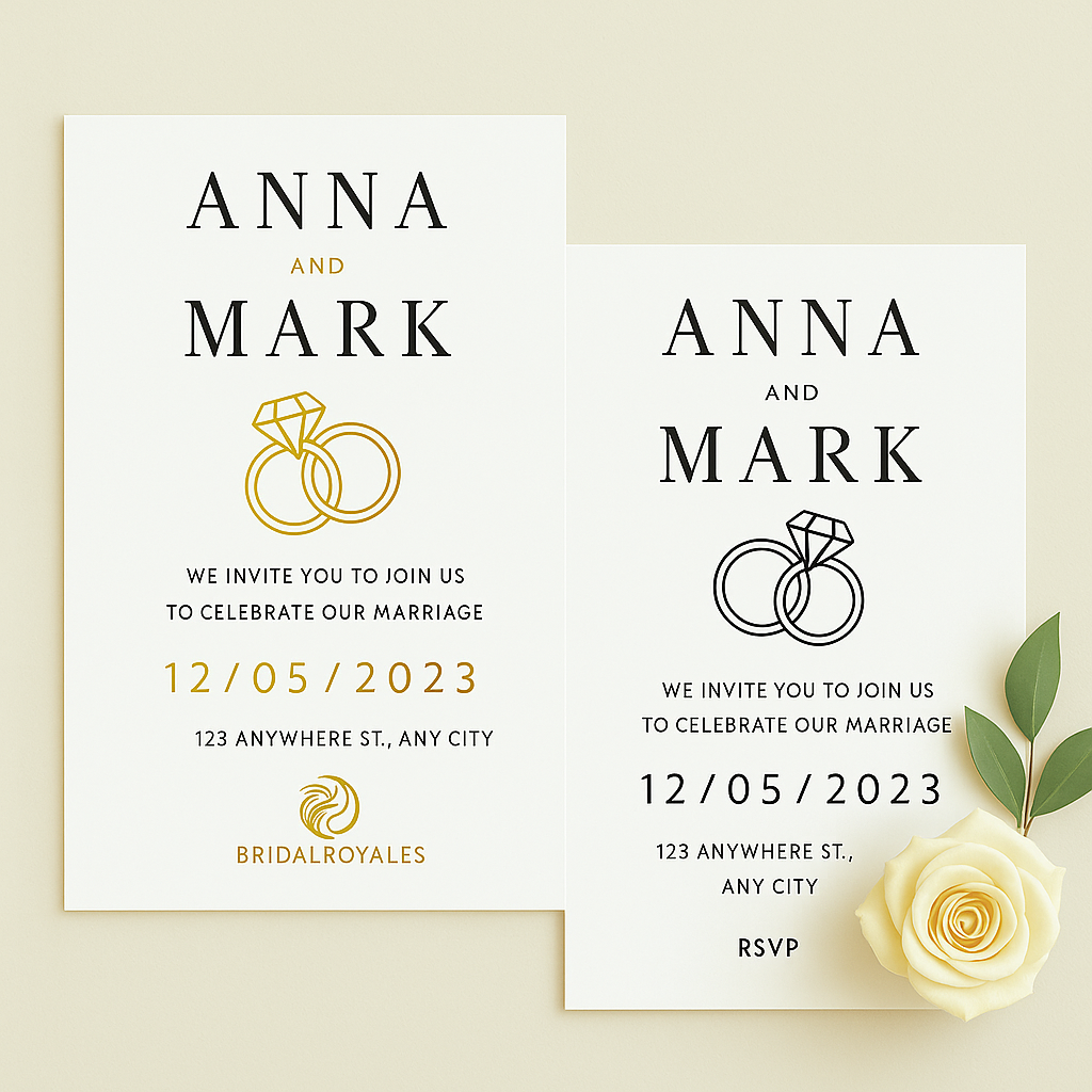 Luxury Minimalist Wedding Invitation Suite with Editable QR Code β Printable Canva Template | Instant Download | Modern RSVP & Details Cards