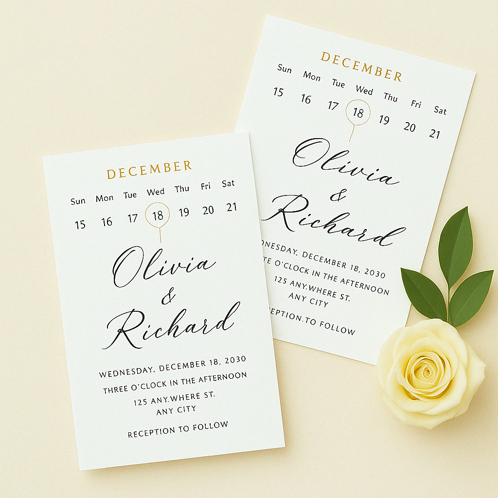 Luxury Minimalist Wedding Invitation Suite with Editable QR Code β Printable Canva Template | Instant Download | Modern RSVP & Details Cards