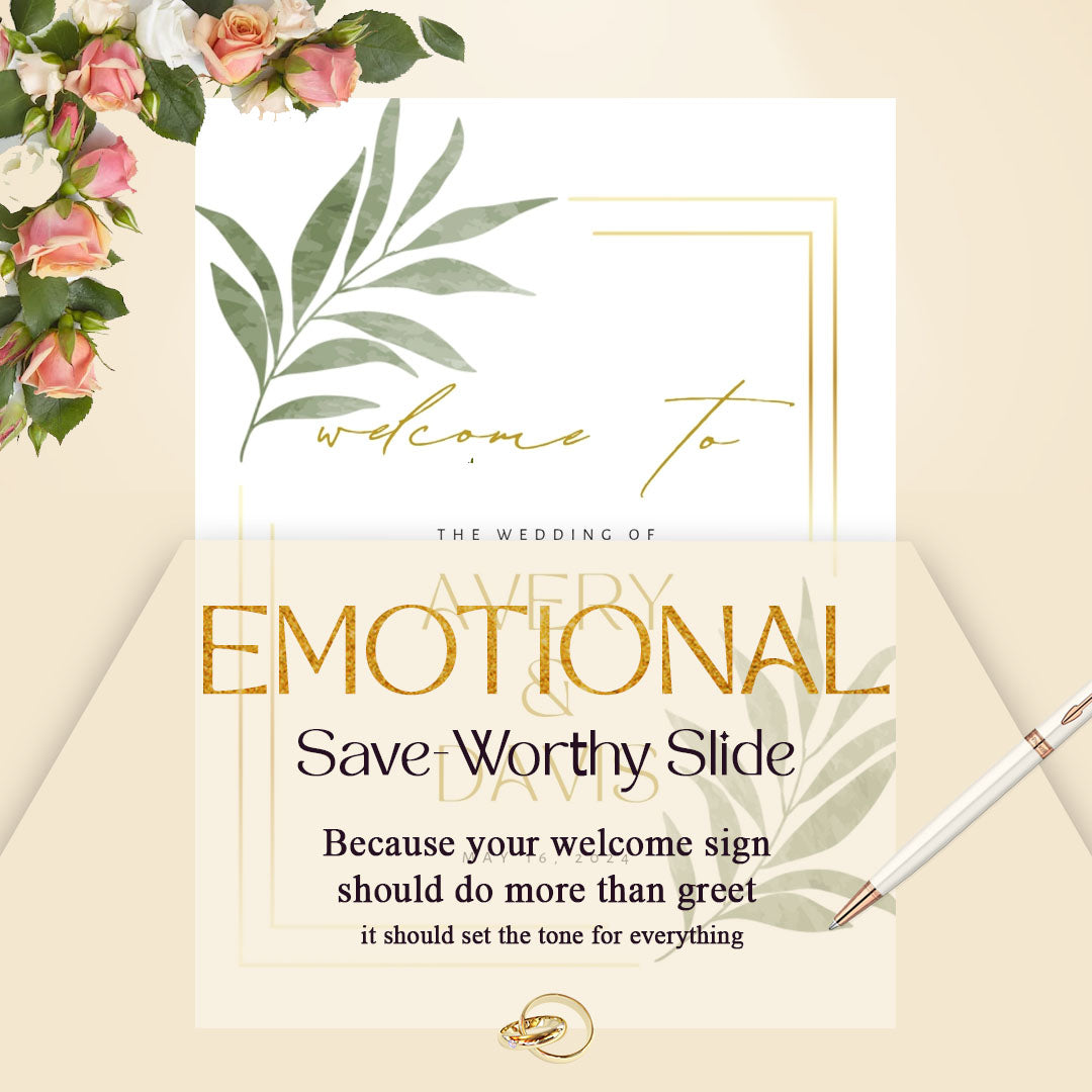 Luxury Wedding Welcome Sign Bundle – 5 Editable Canva Templates | A1, A2, 24x36, 18x24 & 5x7 | Minimalist Printable PDF Wedding Signsrn, Floral, Botanical