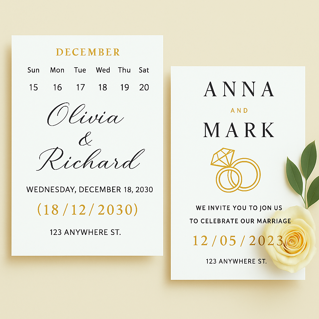 Luxury Minimalist Wedding Invitation Suite with Editable QR Code β Printable Canva Template | Instant Download | Modern RSVP & Details Cards