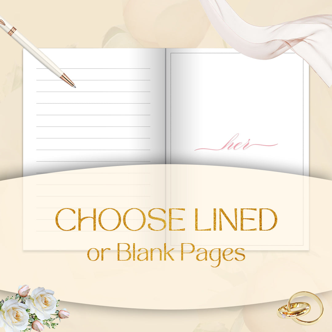 Luxury Wedding Vow Book Set – 3 Editable Canva Templates | Printable A5 & US Letter | Bride Groom Keepsake, Elopement, Vow Renewal